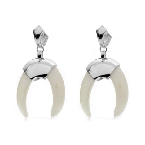 Pendientes Karuzi Plata y C R champagn