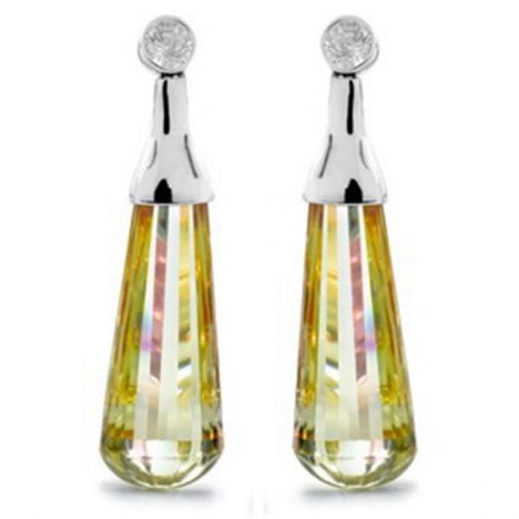 Pendientes Isale Plata y C R olivina