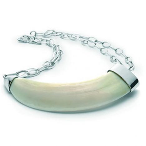 Collar Buyeka Plata y hueso