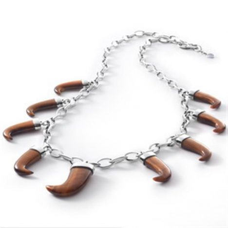 Collar Busoni Plata y C R azul tratado