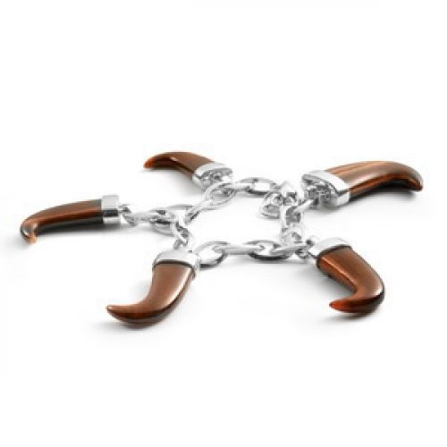 Pulsera Simba Plata y ojo de tigre