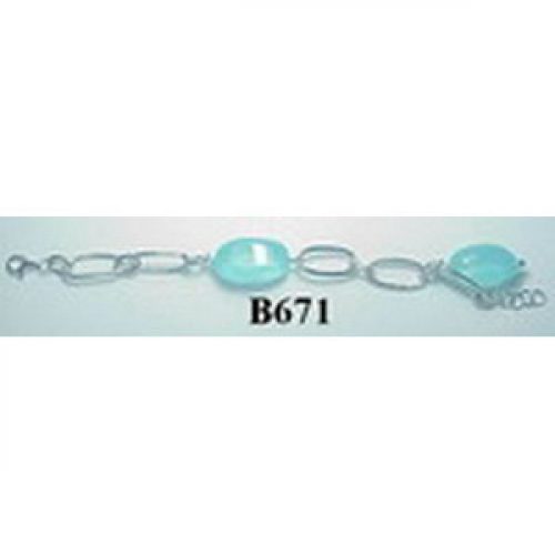 Pulsera Busoni Plata y C R verde trata