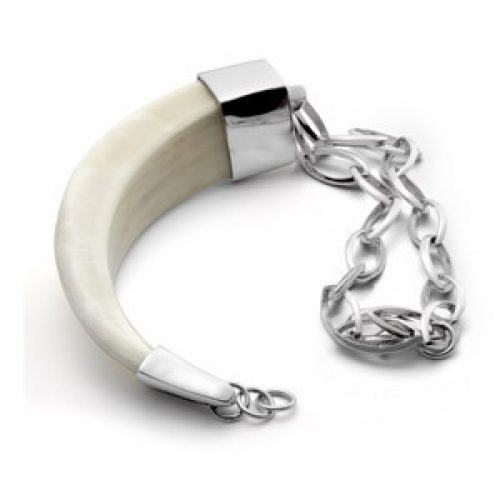 Brazalete Shombo Plata y hueso