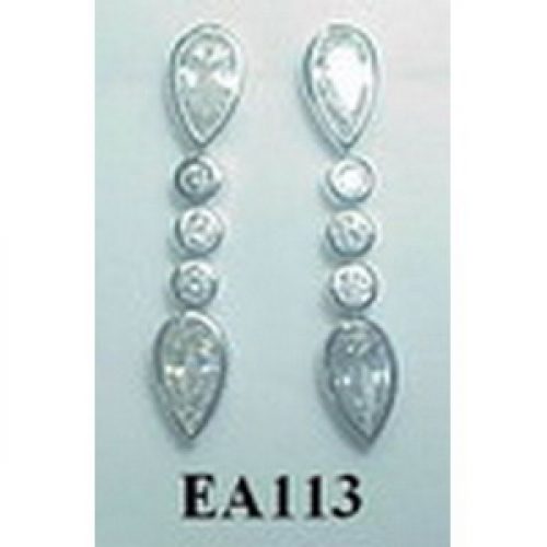 Pendientes Bagabo Plata y Cz Brillante