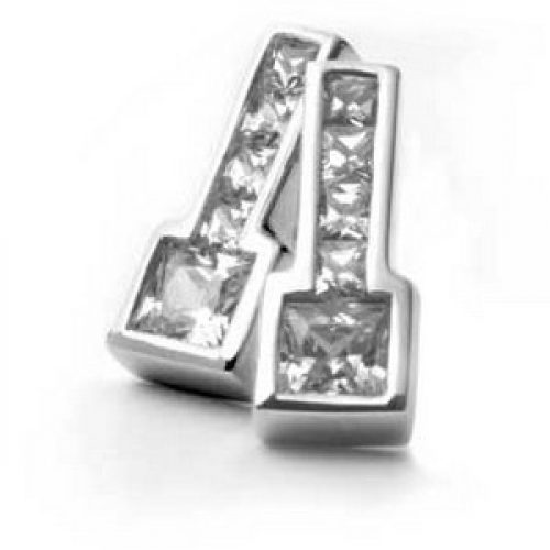 Pendientes Vumbi Plata y Cz Brill.