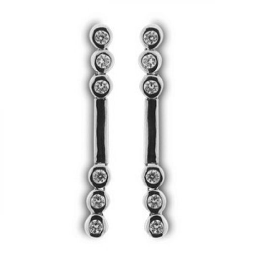 Pendientes Kabezi Plata y Cz Brillante