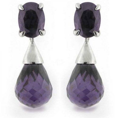 Pendientes Isale Plata y amatista