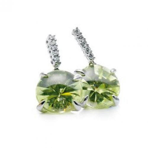 Pendientes Shaka Plata y C R turmalina