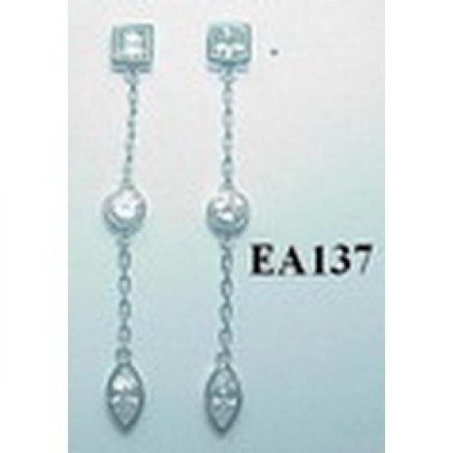 Pendientes Kinama Plata y Cz Brillante