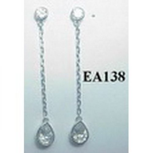 Pendientes Karunga Plata y Cz Brillante