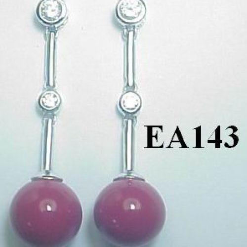 Pendientes Si-Gogo Plata y coral