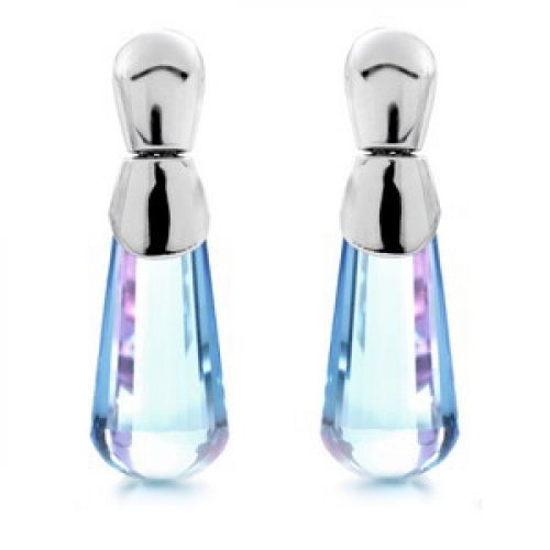 Pendientes Kiryama Plata y C R azul ma