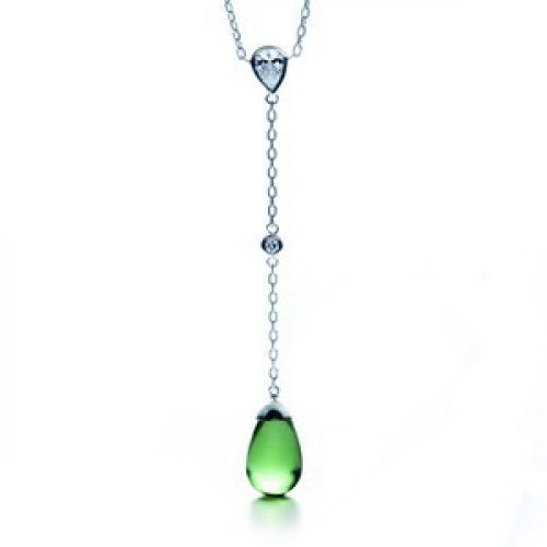 Collar Mulema Plata y C R esmeralda