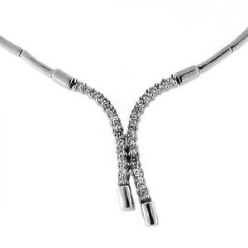 Collar Mabayi Plata y Cz Brillante