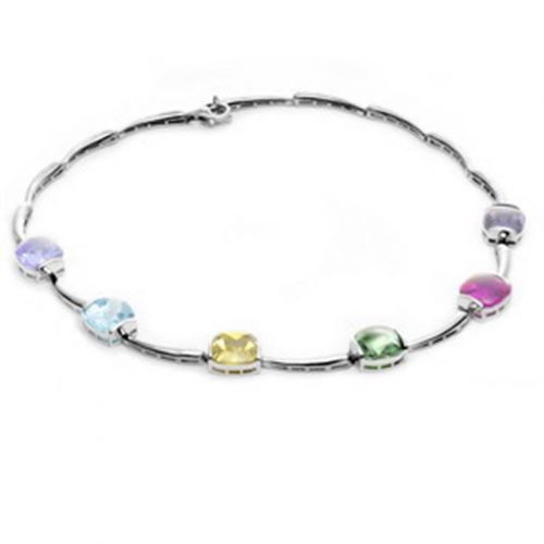 Collar Kayanza Plata Cz violeta/cristal de